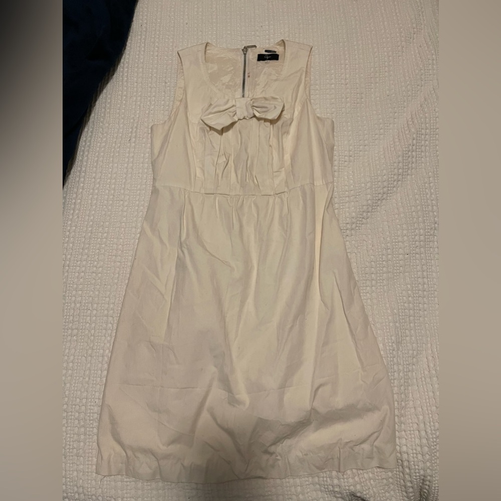 Aqua White Bow Front Tie Dress sz 6